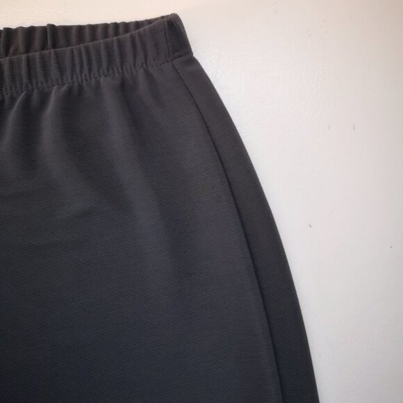 Susan Graver Essentials Ladies Loose Fit Dark Grey Elastic Waist Pants - Picture 3 of 6